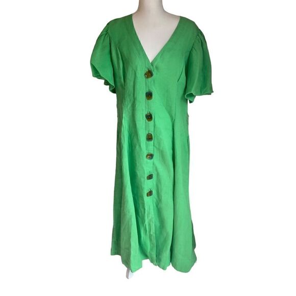 Nicholas Troy Linen Dress Size 12 - Picture 5 of 12